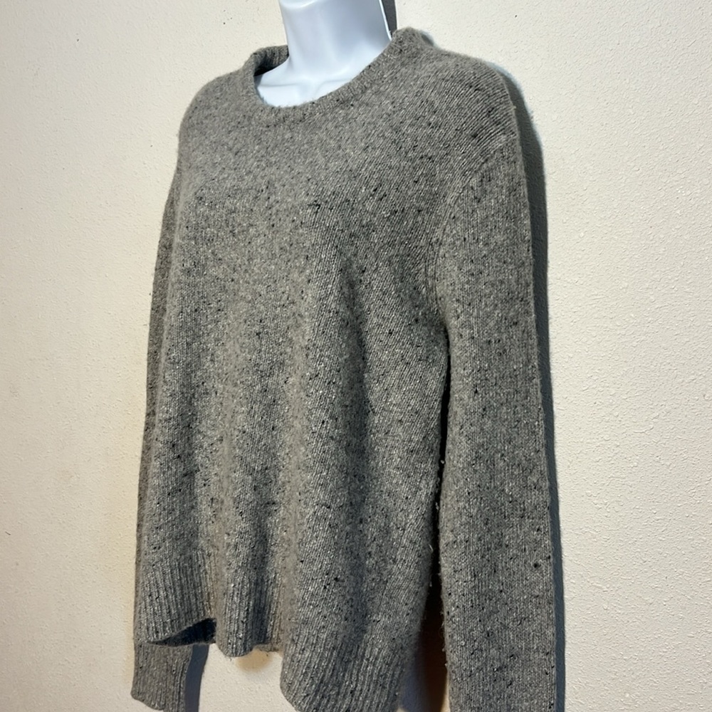 Madewell Womens Grey Merino Wool Blend Alpaca Blend Crew Neck Sweater Size XL - Picture 6 of 14